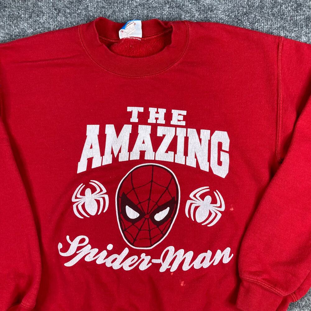 Freeze Sweatshirt Mens‎ Size S Red Spider-Man Marvel Graphic Crewneck Vintage